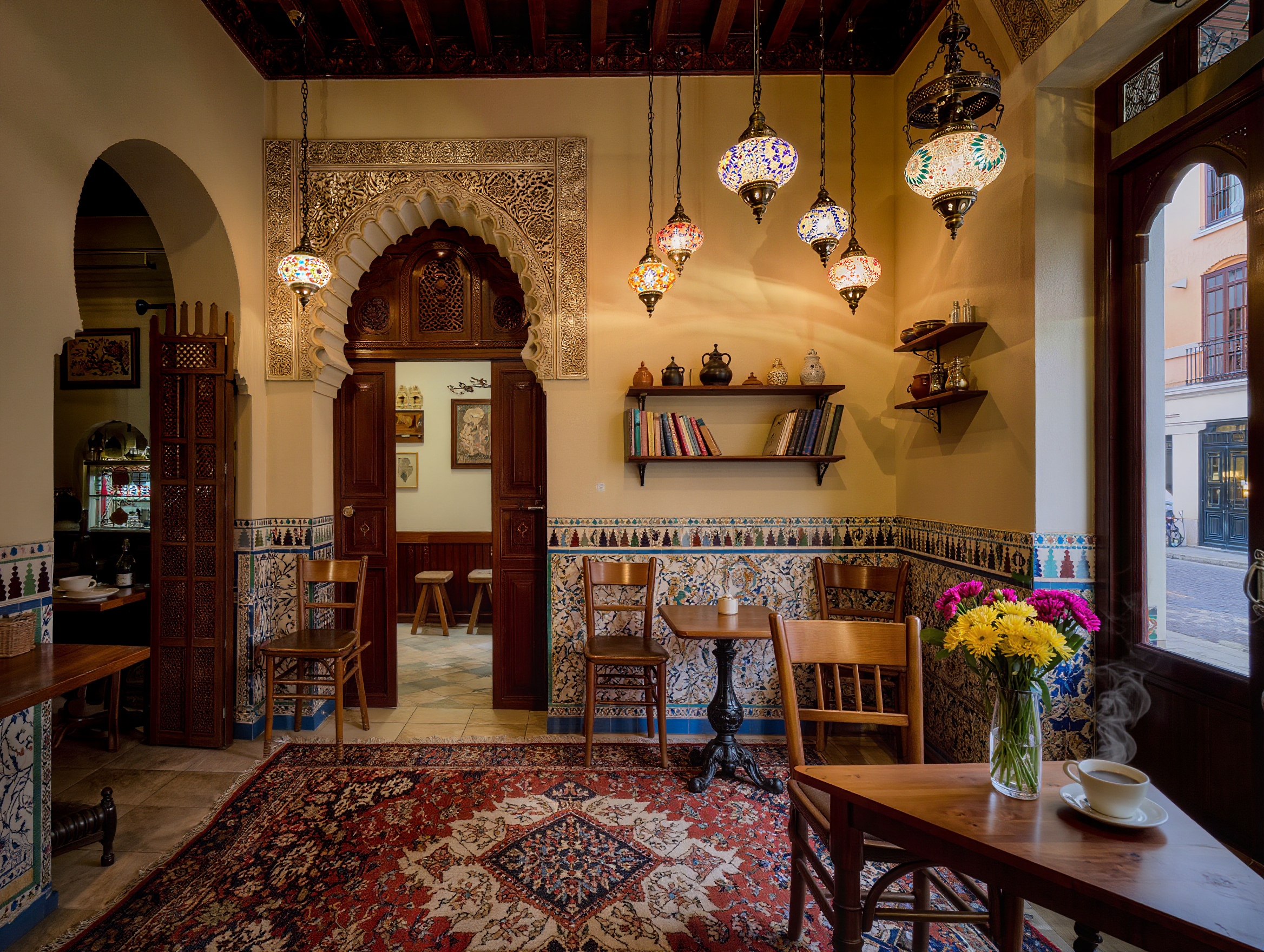 Decoración cafetería oriental artesanal España