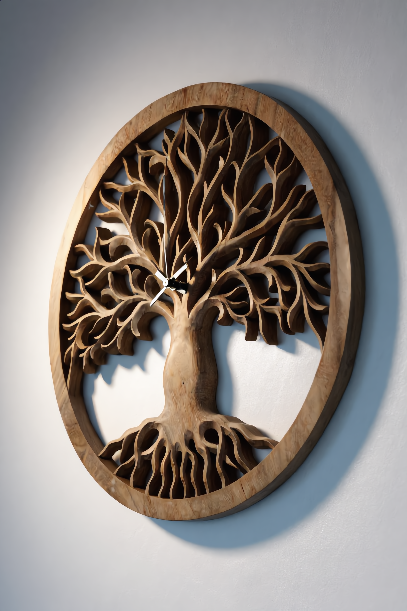 Árbol de la vida talla madera decoración pared artesanía Bali Granada