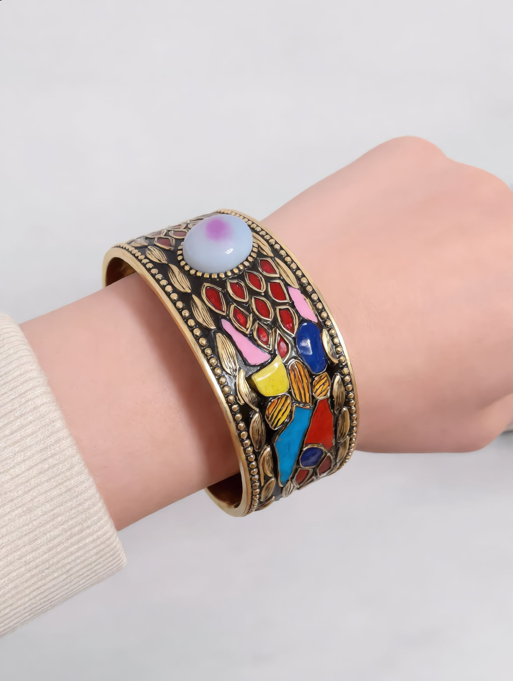 Joyería artesanal pulsera mosaico oriental