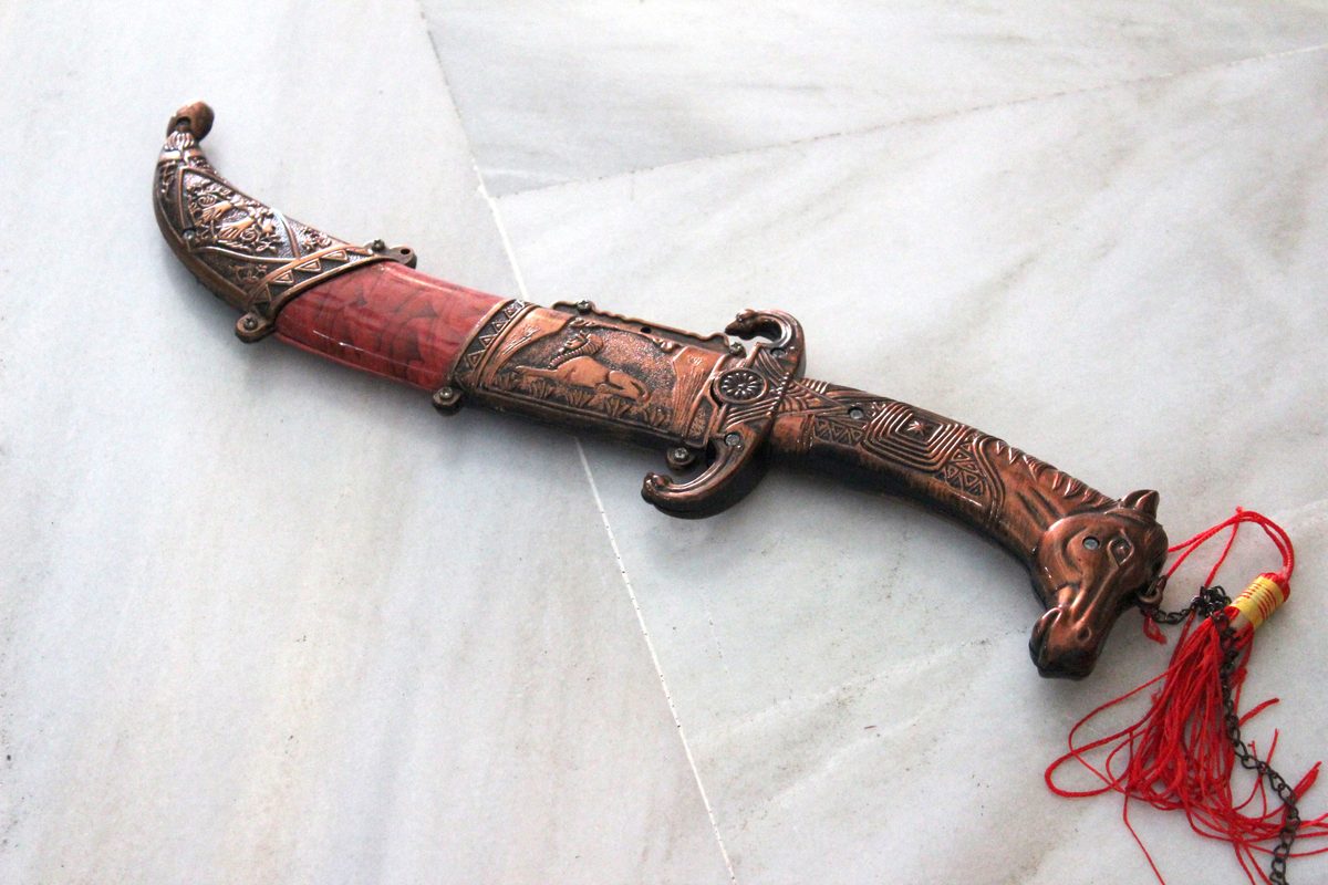 Daga marroquí decorativa vaina artesanía Marruecos decoración hogar Granada