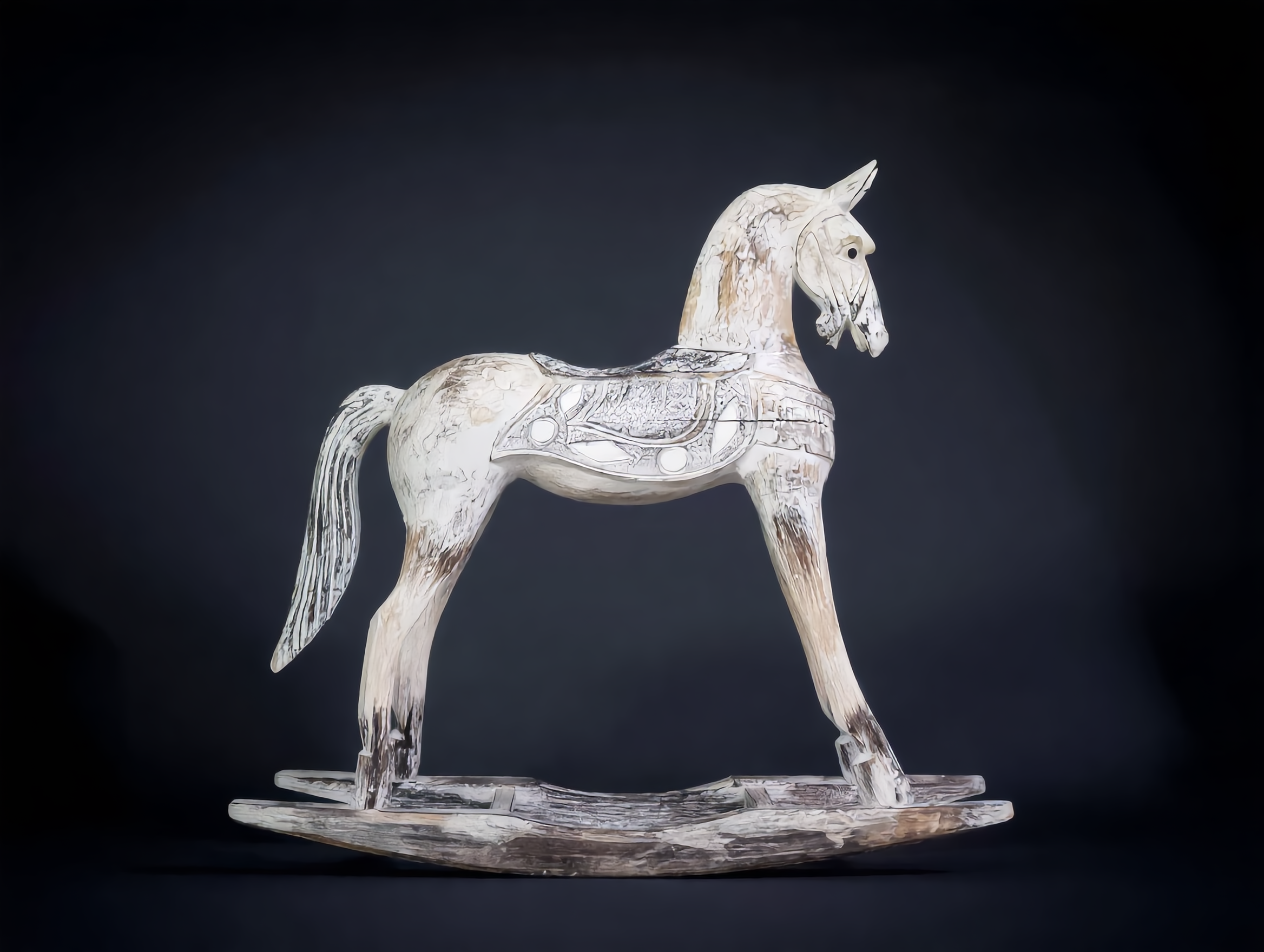 Caballo decorativo tallado a mano decoración oriental