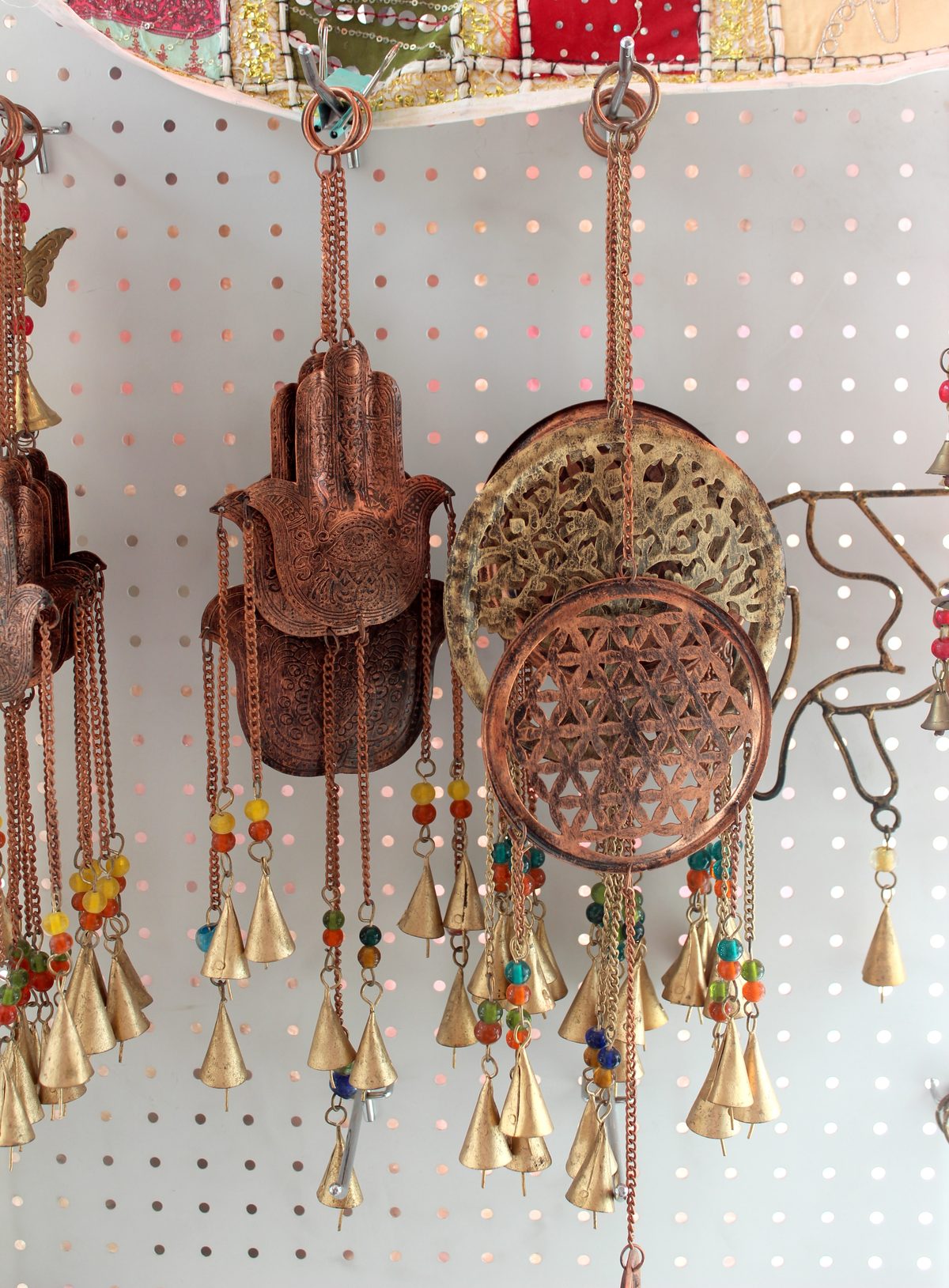 Móviles hamsa flor vida campanillas artesanía decoración hogar Granada